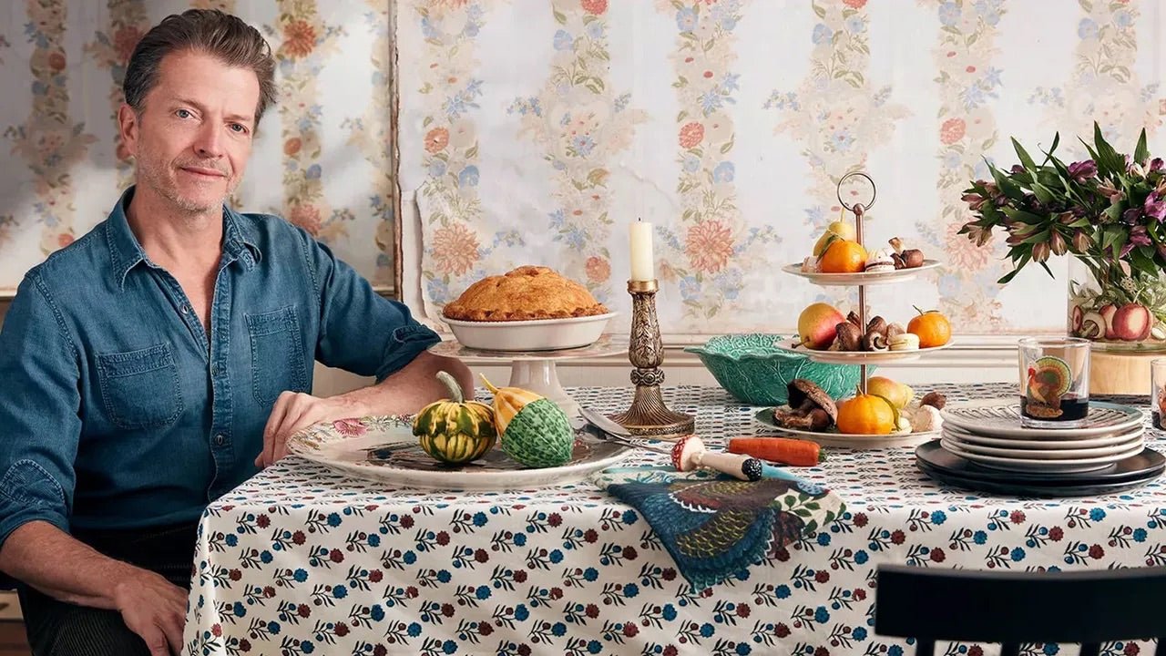 Domino Fall Flowers Tablecloth 150 x 260cm | John Derian - Bon Ton goods