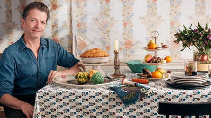 Domino Fall Flowers Tablecloth 150 x 260cm | John Derian - Bon Ton goods