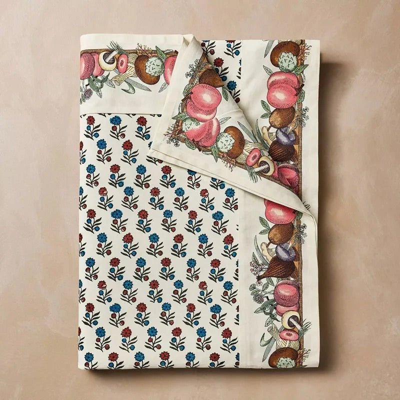 Domino Fall Flowers Tablecloth 150 x 260cm | John Derian - Bon Ton goods