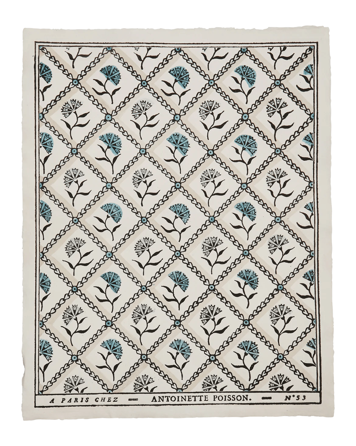 DOMINO PAPER NO. 53B "OEILLETS" - FRAMED - Bon Ton goods