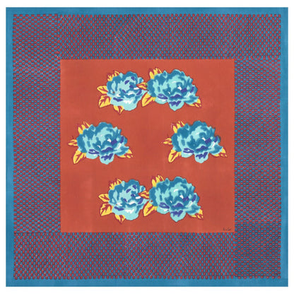 Double Peonia Rust-Old Pink - Tablecloth 110X110 | Lisa Corti - Bon Ton goods