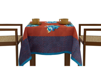 Double Peonia Rust-Old Pink - Tablecloth 110X110 | Lisa Corti - Bon Ton goods