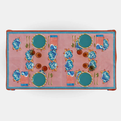 Double Peonia Rust Old Pink Tablecloth - 220X270 | Lisa Corti - Bon Ton goods