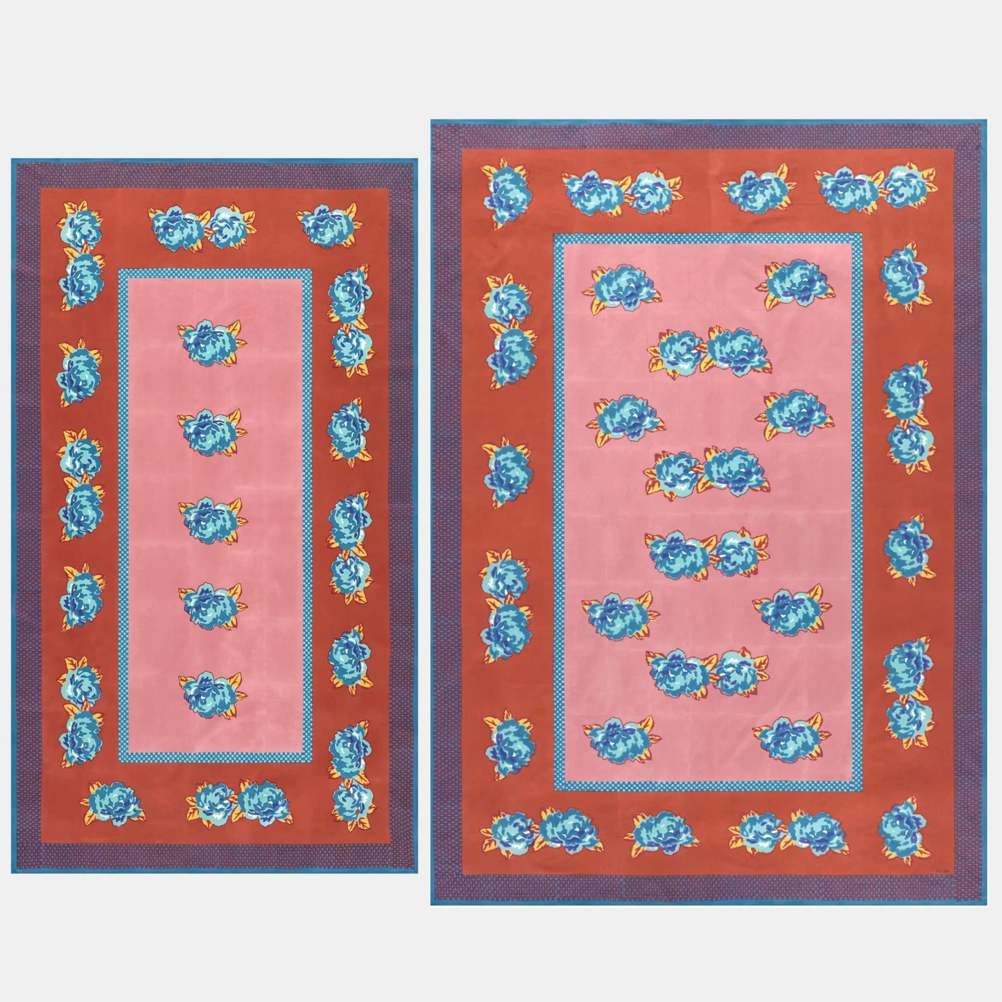 Double Peonia Rust Old Pink Tablecloth - 220X270 | Lisa Corti - Bon Ton goods