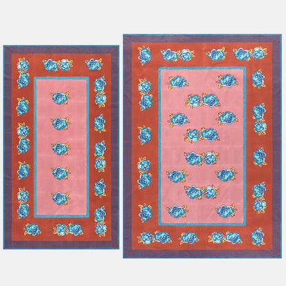 Double Peonia Rust Old Pink Tablecloth - 220X270 | Lisa Corti - Bon Ton goods