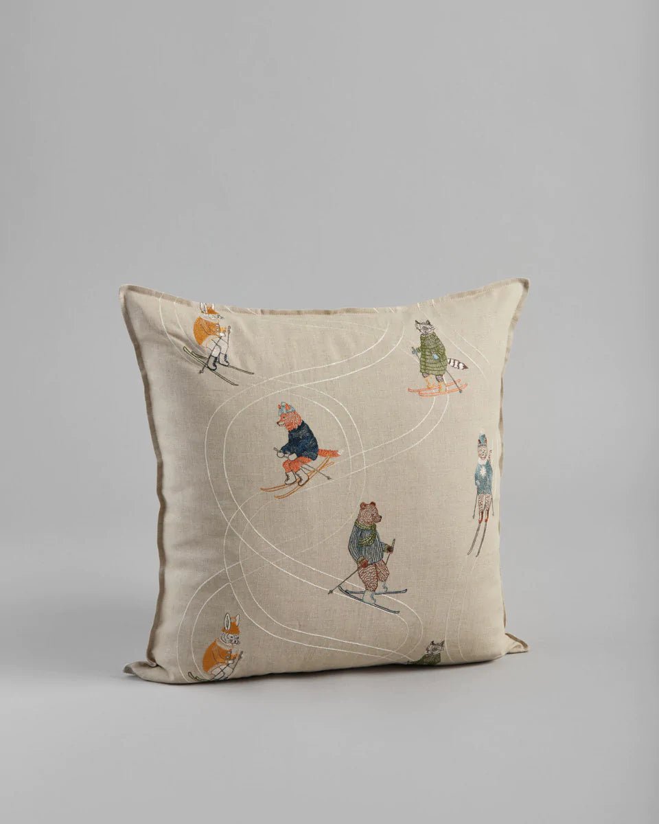Downhill Skiers Pillow - Bon Ton goods