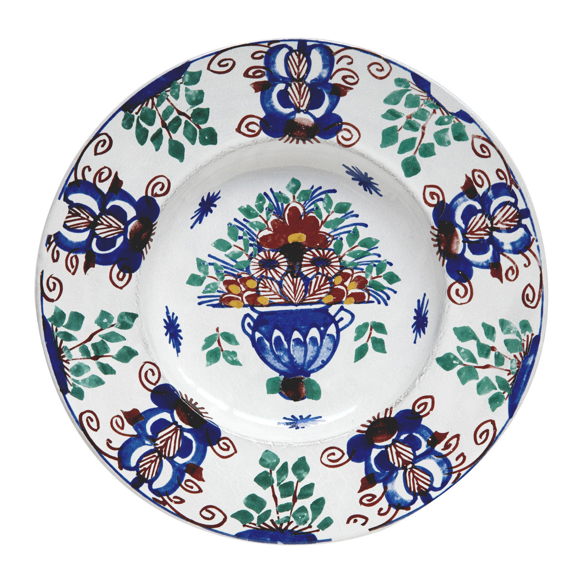 John Derian Dutch Peacock Medium Plate, set of 6 by Astier de Villatte, official product view