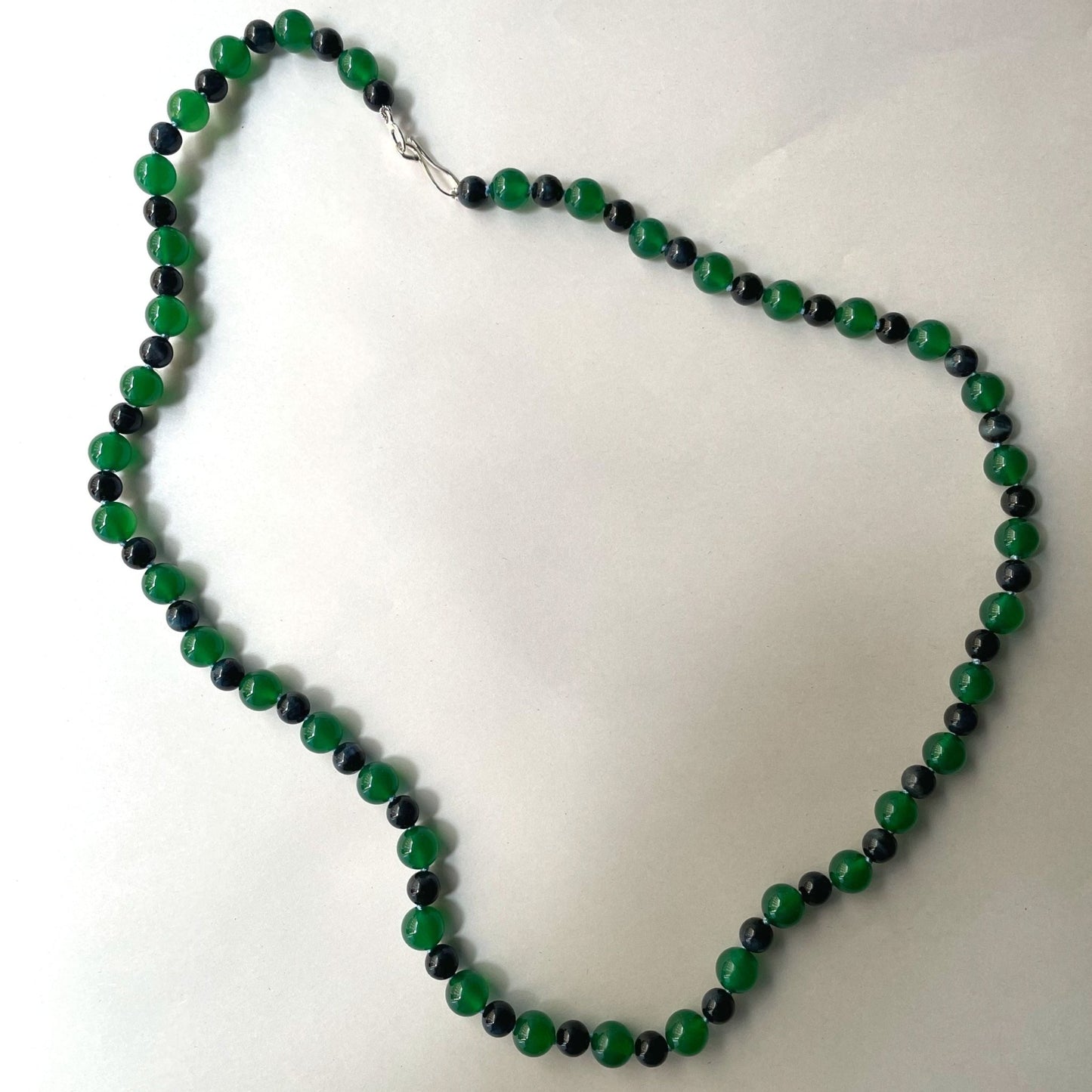 Eagle’s Eye and Dark Green Agate Bead Necklace | Mikkel Brøgger - Bon Ton goods