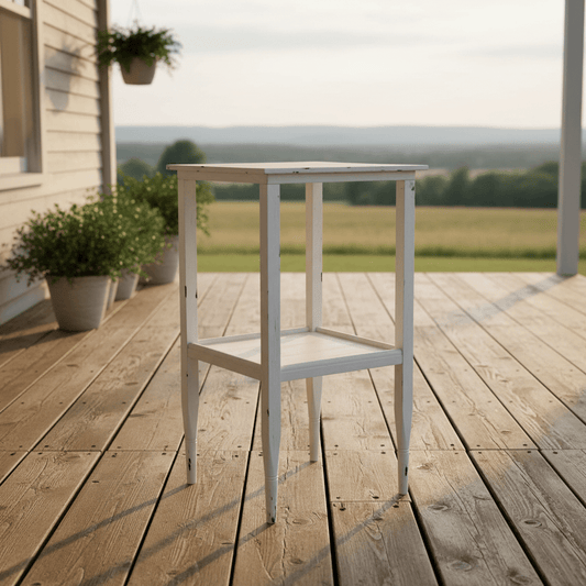Early 20th Century White Painted Window Table - Bon Ton goods