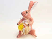 Load image into Gallery viewer, Easter Bunny With Basket Figure - Vintage by Crystal - Bon Ton goods
