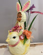 Easter Figurine Bunny Dolly Riding Big Chick - Bon Ton goods