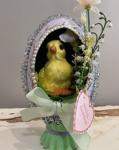 Easter Figurine Chick in Egg - Bon Ton goods