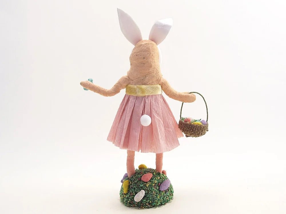 Easter Girl With Bunny Ears Figure - Vintage by Crystal | Vintage by Crystal Spun Cotton Ornament - Bon Ton goods