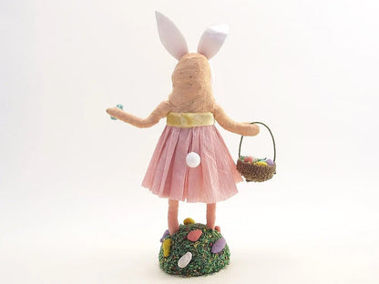 Easter Girl With Bunny Ears Figure - Vintage by Crystal | Vintage by Crystal Spun Cotton Ornament - Bon Ton goods
