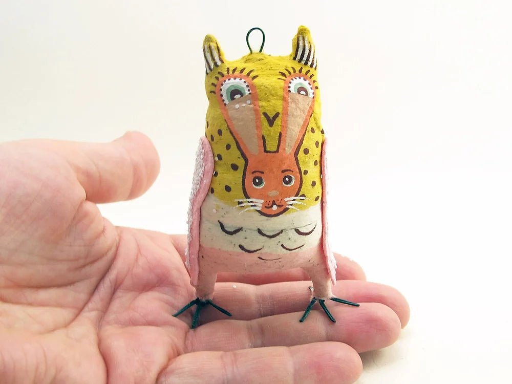 Easter Owl Ornament/Figure | Vintage by Crystal Spun Cotton Ornament - Bon Ton goods