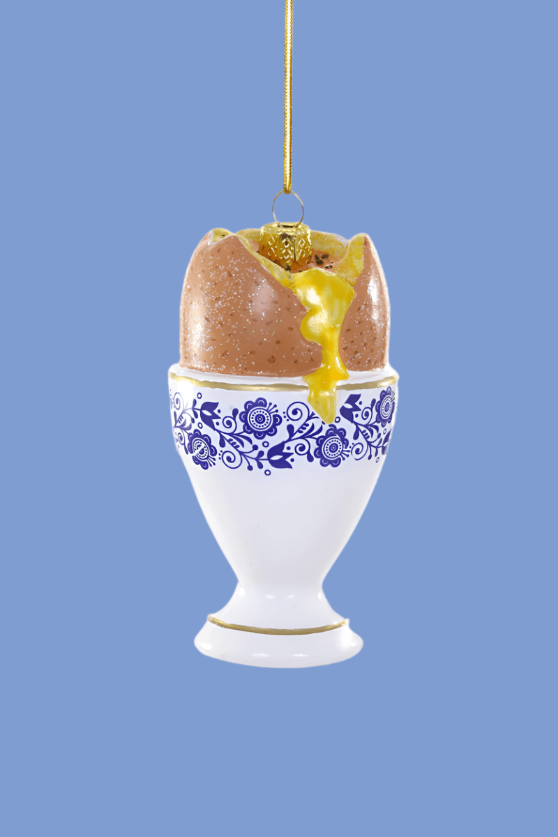Egg in an Egg Cup | Christmas Ornament - Bon Ton goods