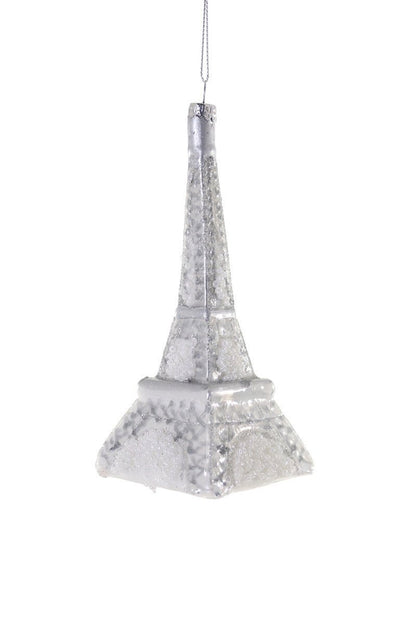 Eiffel Tower Silver Christmas Ornament - Bon Ton goods