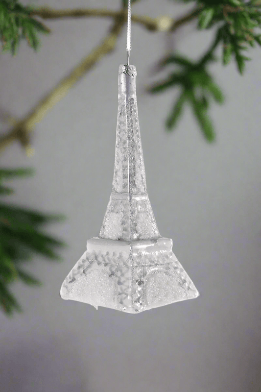 Eiffel Tower Silver Christmas Ornament - Bon Ton goods