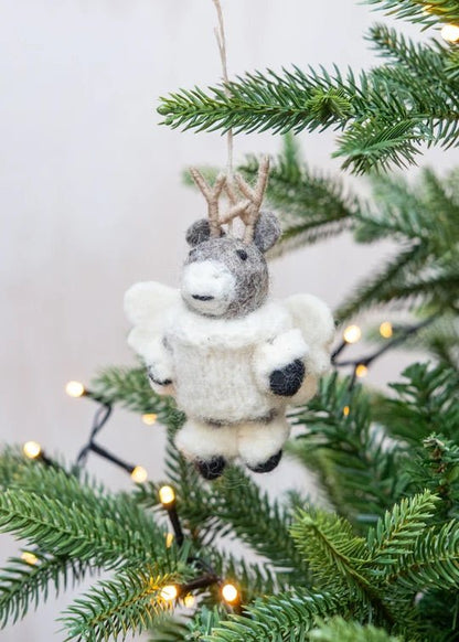 Elk Angel Ornament | Christmas Ornament - Bon Ton goods