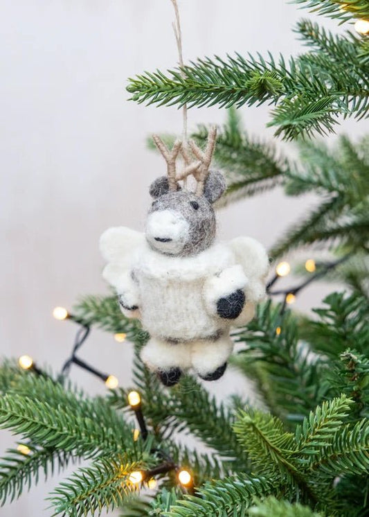 Elk Angel Ornament | Christmas Ornament - Bon Ton goods