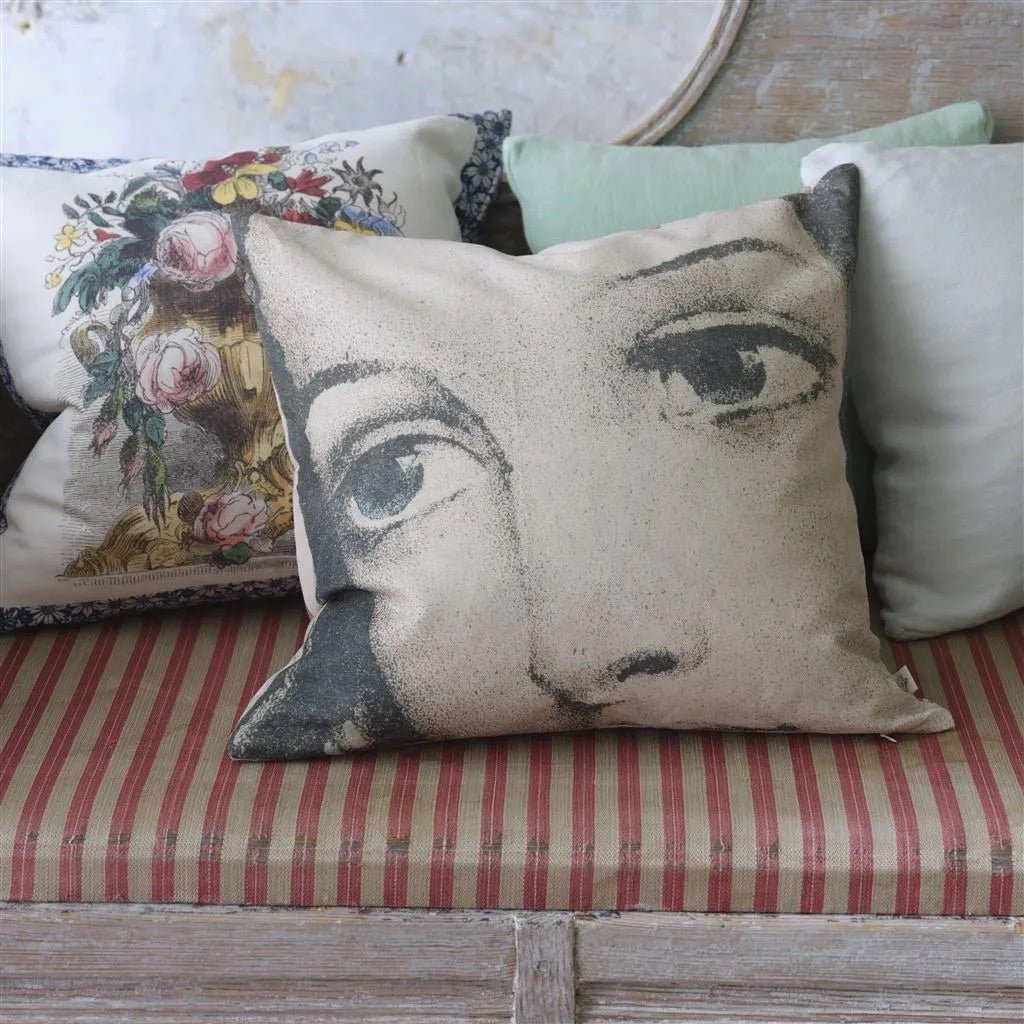 Ellen's Eyes Parchment Cushion | John Derian - Bon Ton goods