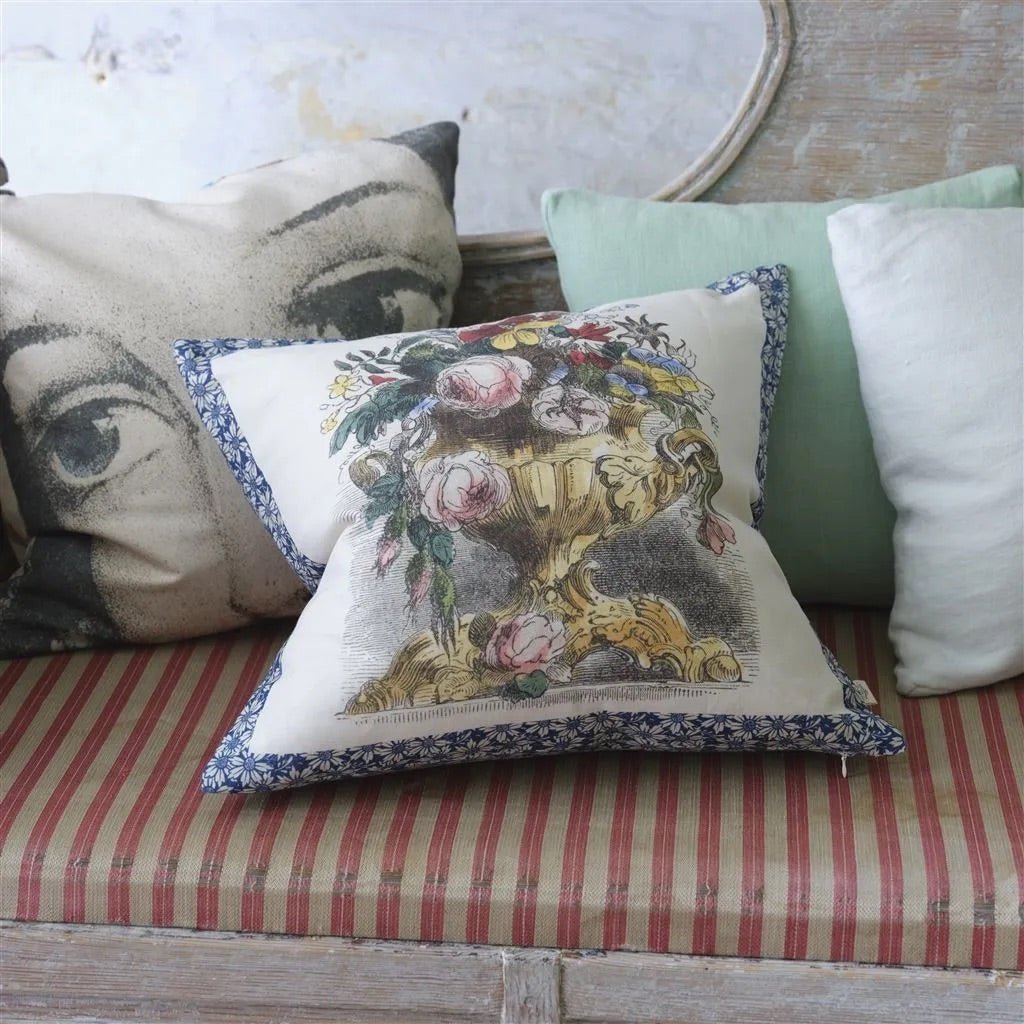 Ellen's Eyes Parchment Cushion | John Derian - Bon Ton goods