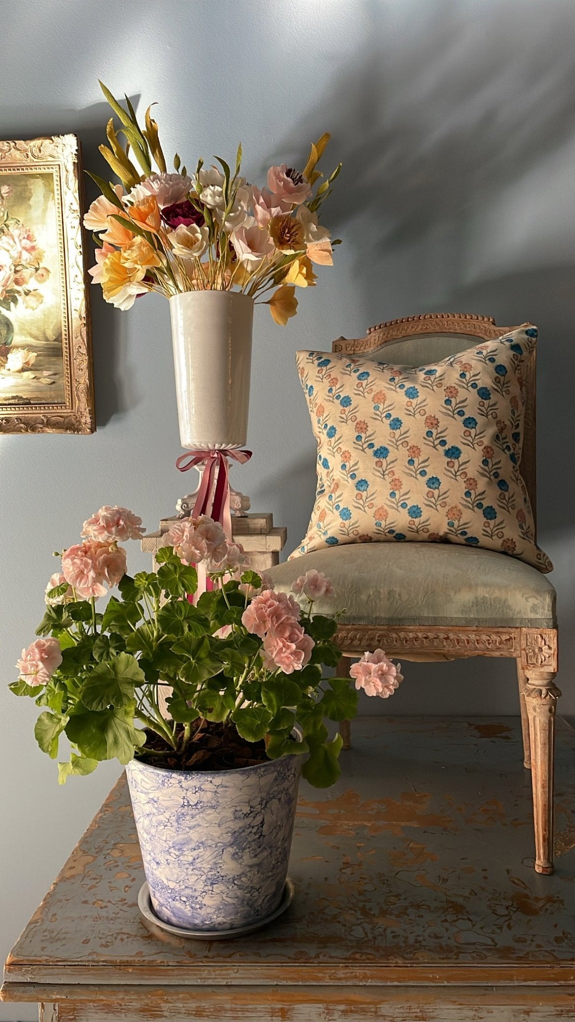 Ellen's Eyes Parchment Cushion | John Derian - Bon Ton goods