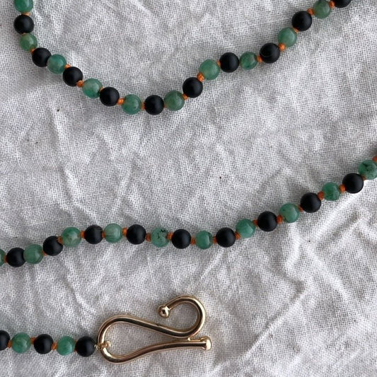 Emerald and Black Agate Necklace | Mikkel Brøgger