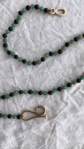 Emerald and Black Agate Necklace - Bon Ton goods