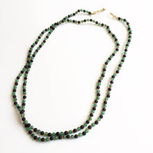 Load image into Gallery viewer, Emerald and Black Agate Necklace - Bon Ton goods
