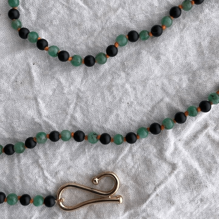 Emerald and Black Agate Necklace | Mikkel Brøgger - Bon Ton goods