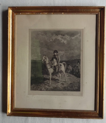 Emperor Napoleon I on Horseback (1814) – Antique Etching After J.L.E. Meissonier - Bon Ton goods