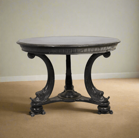 Empire Coffee Table with Dolphin Carvings - Bon Ton goods