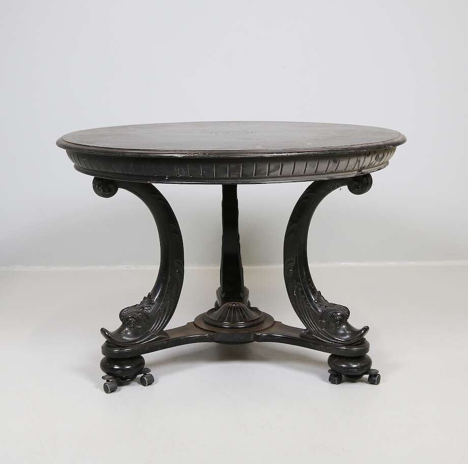 Empire Coffee Table with Dolphin Carvings - Bon Ton goods