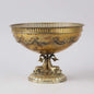 Empire Style Centerpiece Bowl with Dolphin Base | Brass & Nickel Silver - Bon Ton goods