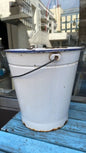 Enamel Bucket - White 2 - Bon Ton goods