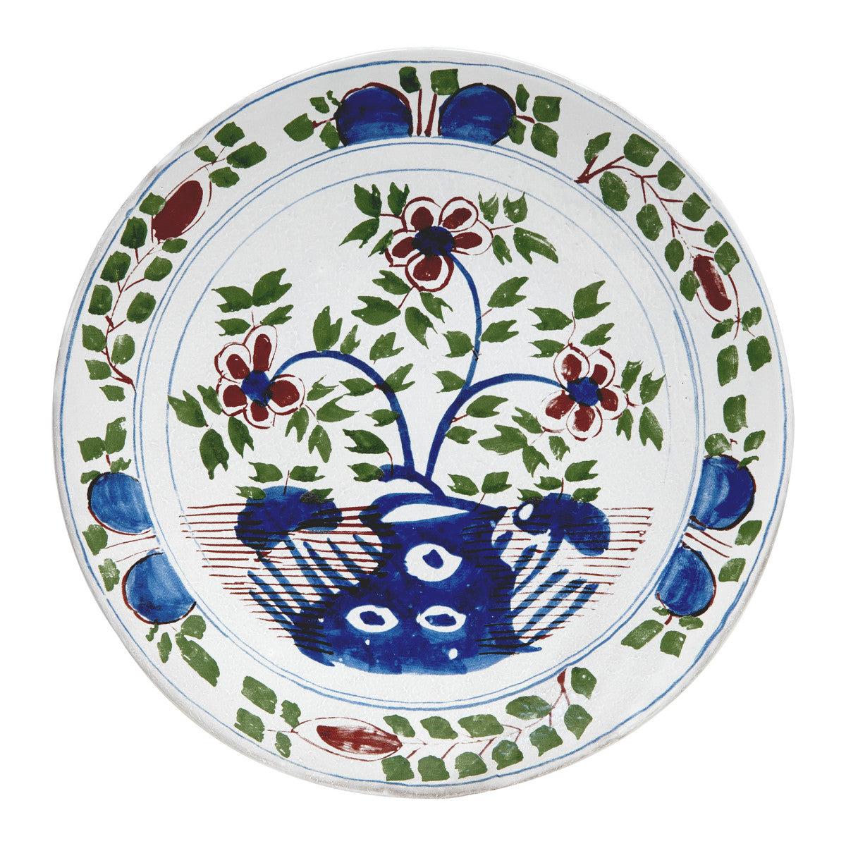 John Derian English Delft Bouquet Dinner Plate, set of 6 by Astier de Villatte, official product view