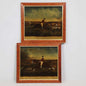 English Glass Painting, Pair, Chelsea Studio, England, 54 × 61 cm - Bon Ton goods
