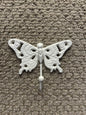 Vintage White Cast Iron Butterfly Wall Hook