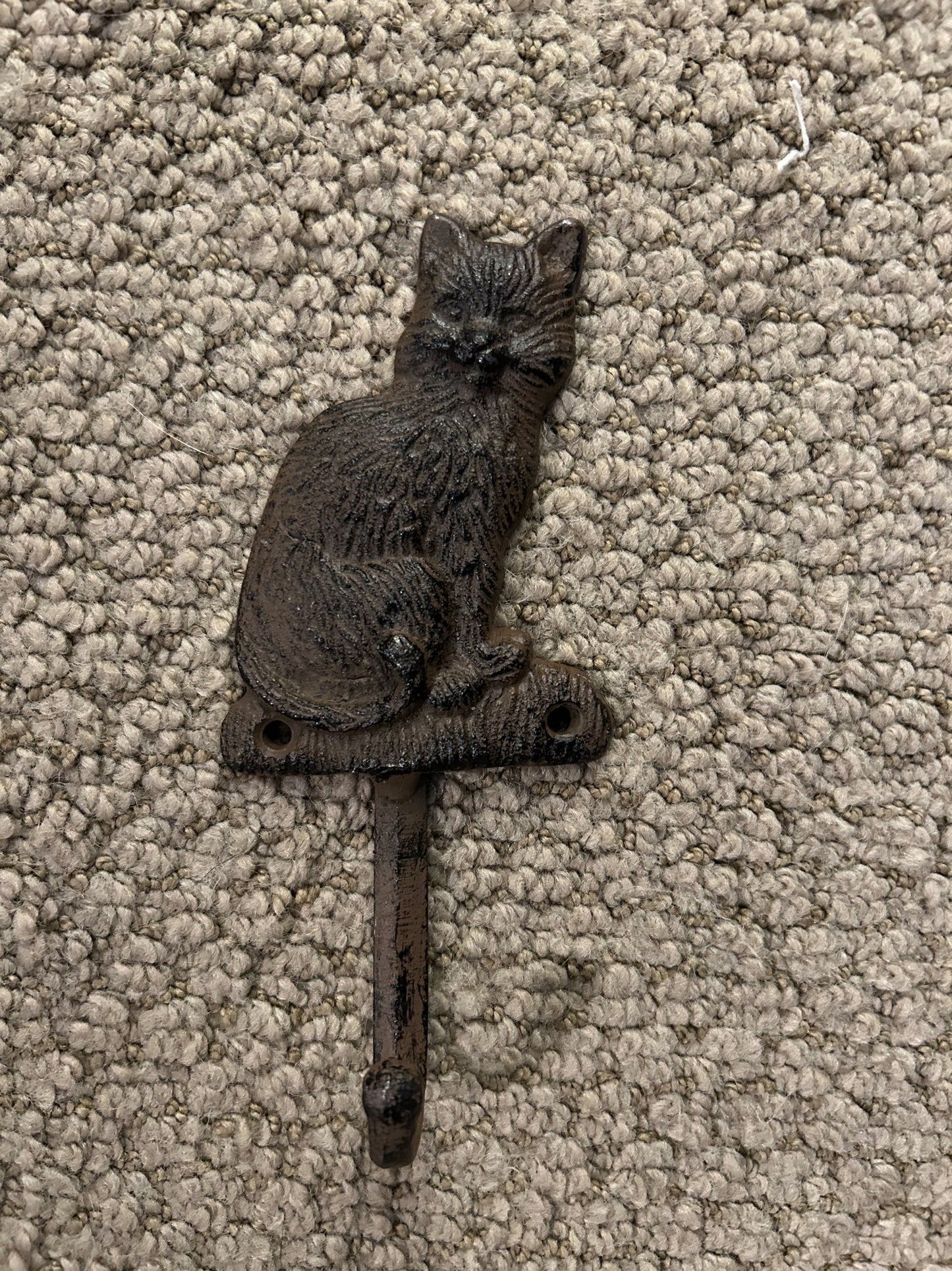 Vintage Cast Iron Cat Wall Hook