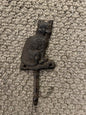 Vintage Cast Iron Cat Wall Hook