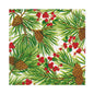 Evergreen And Berries White Luncheon Napkins | Caspari - Bon Ton goods