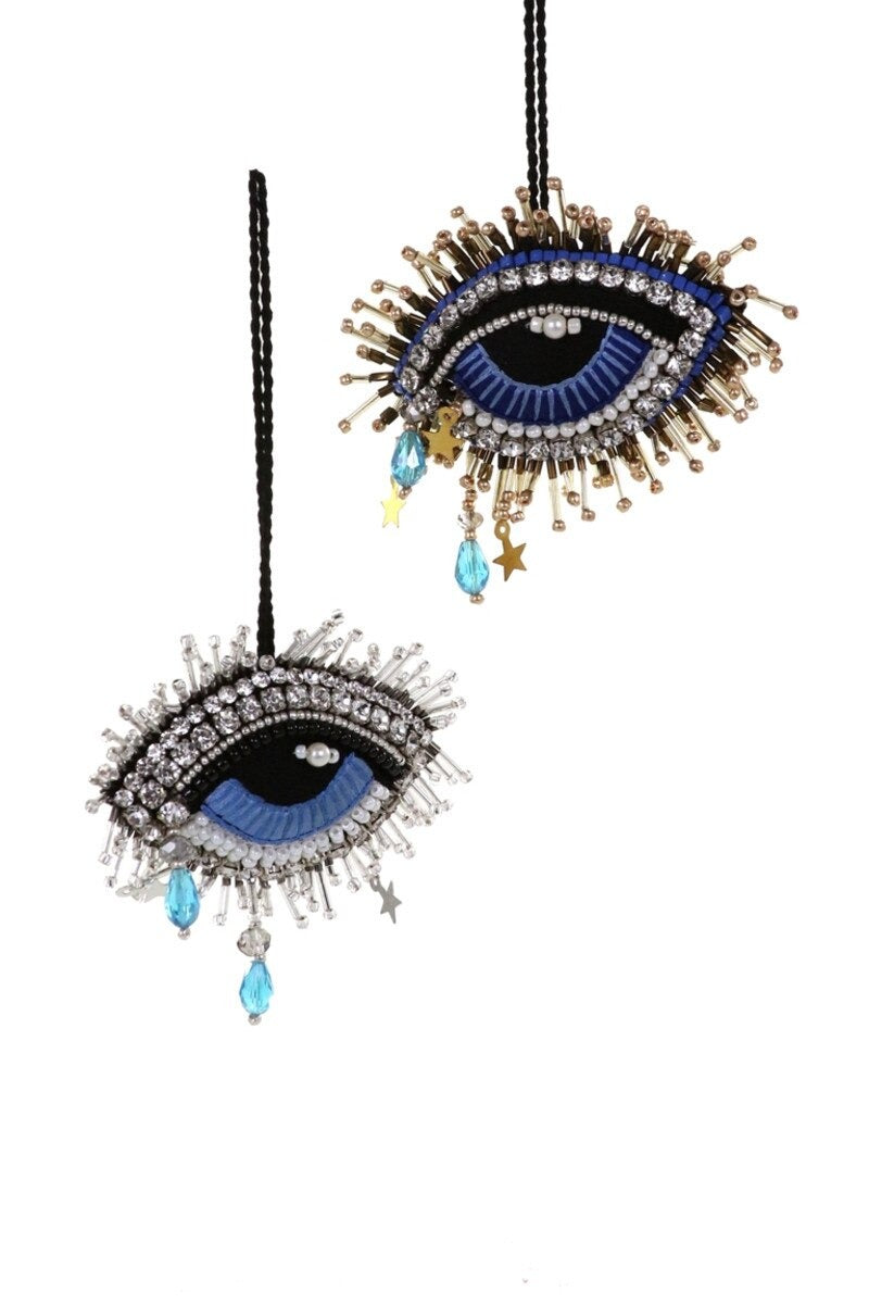 Eye with Charms Beaded Christmas Ornament by Cody Foster