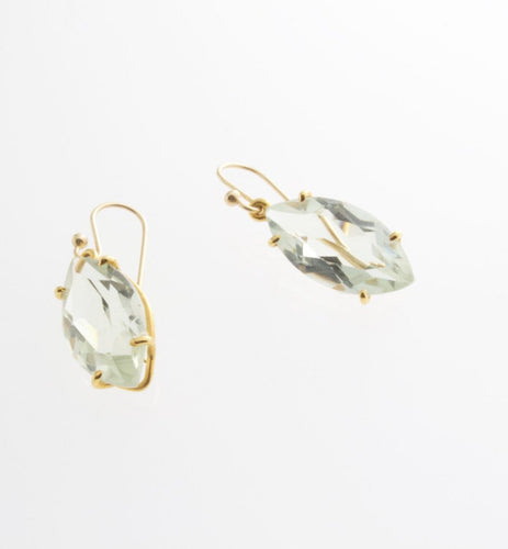 Faceted Amethyst Green Earrings - Bon Ton goods