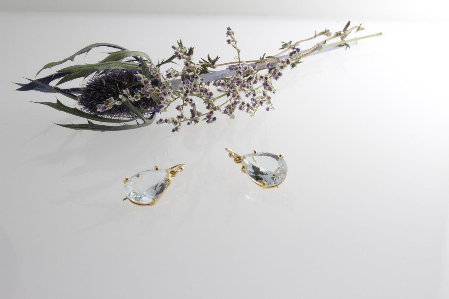Faceted Blue Topaz Earrings - Bon Ton goods