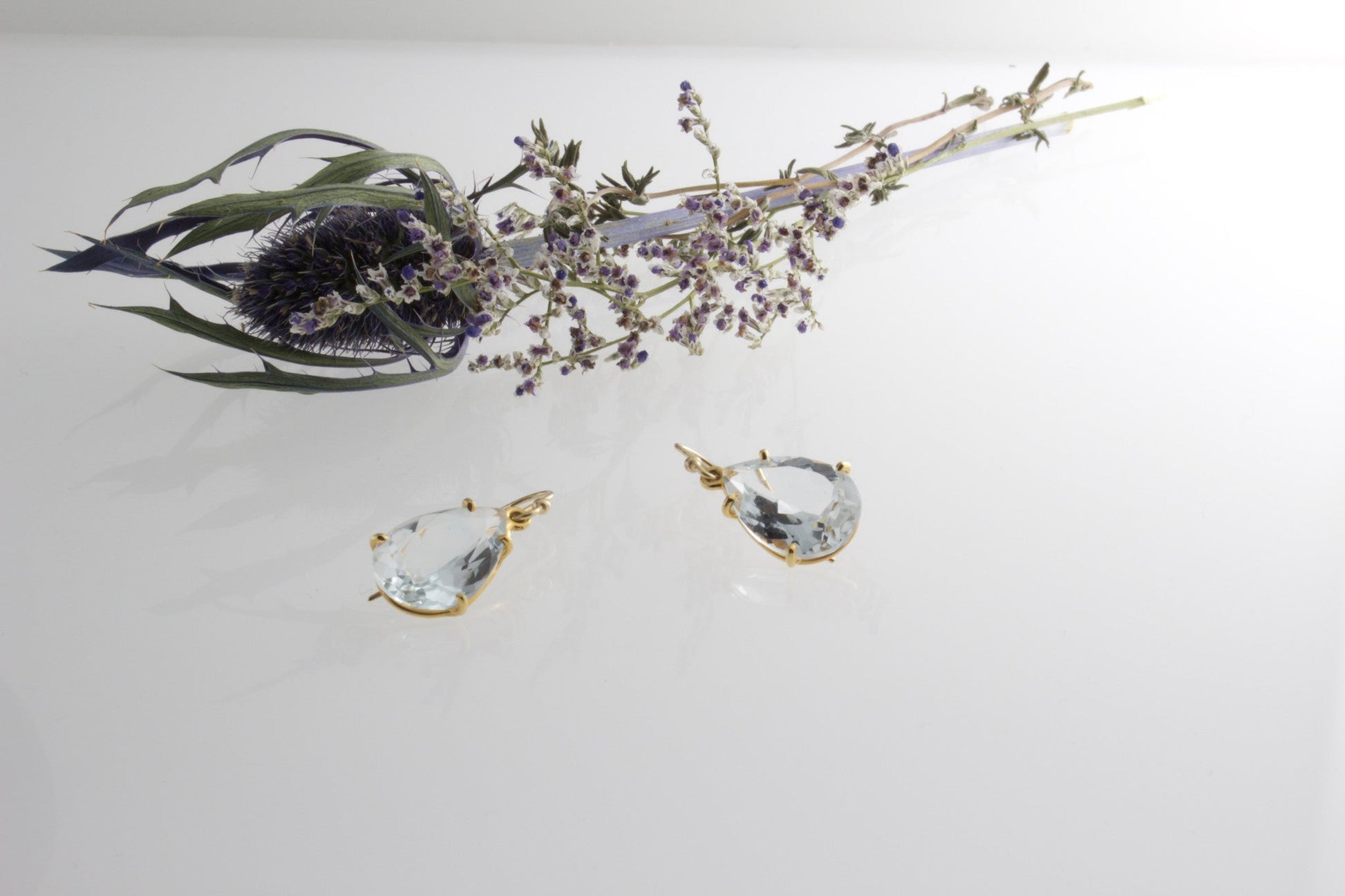 Faceted Blue Topaz Earrings - Bon Ton goods