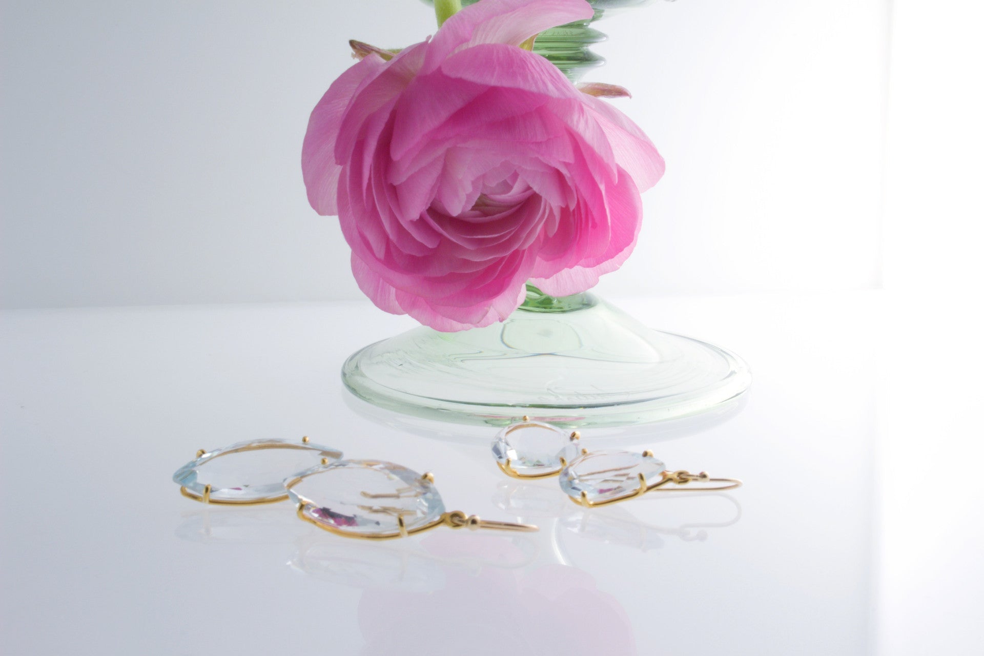 Faceted Blue Topaz Earrings | Mikkel Brøgger - Bon Ton goods