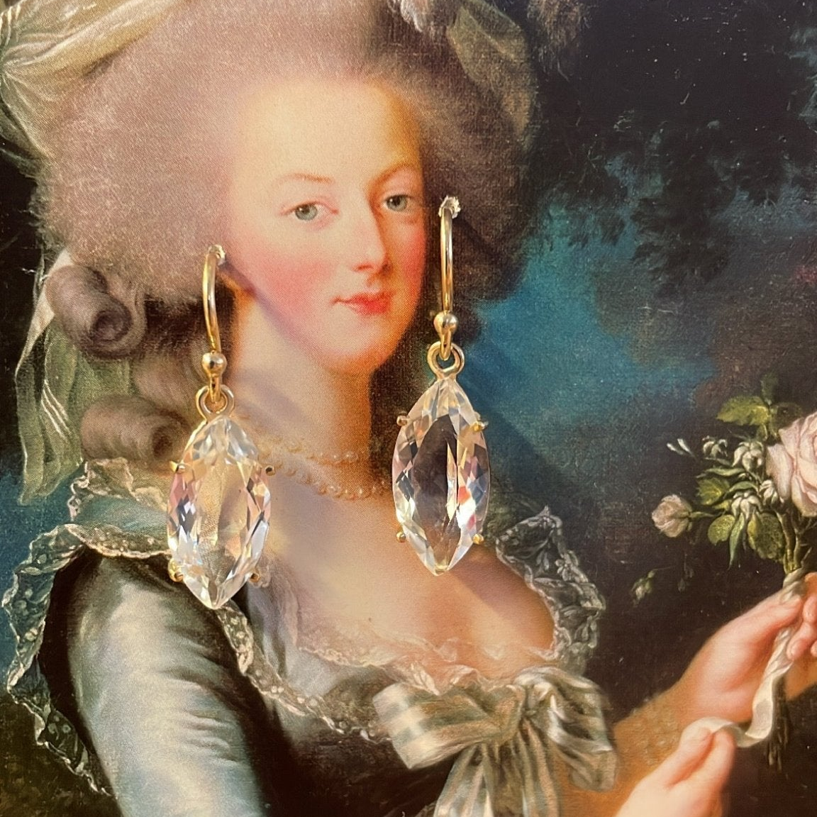 Faceted Topaz White Earrings | Mikkel Brøgger