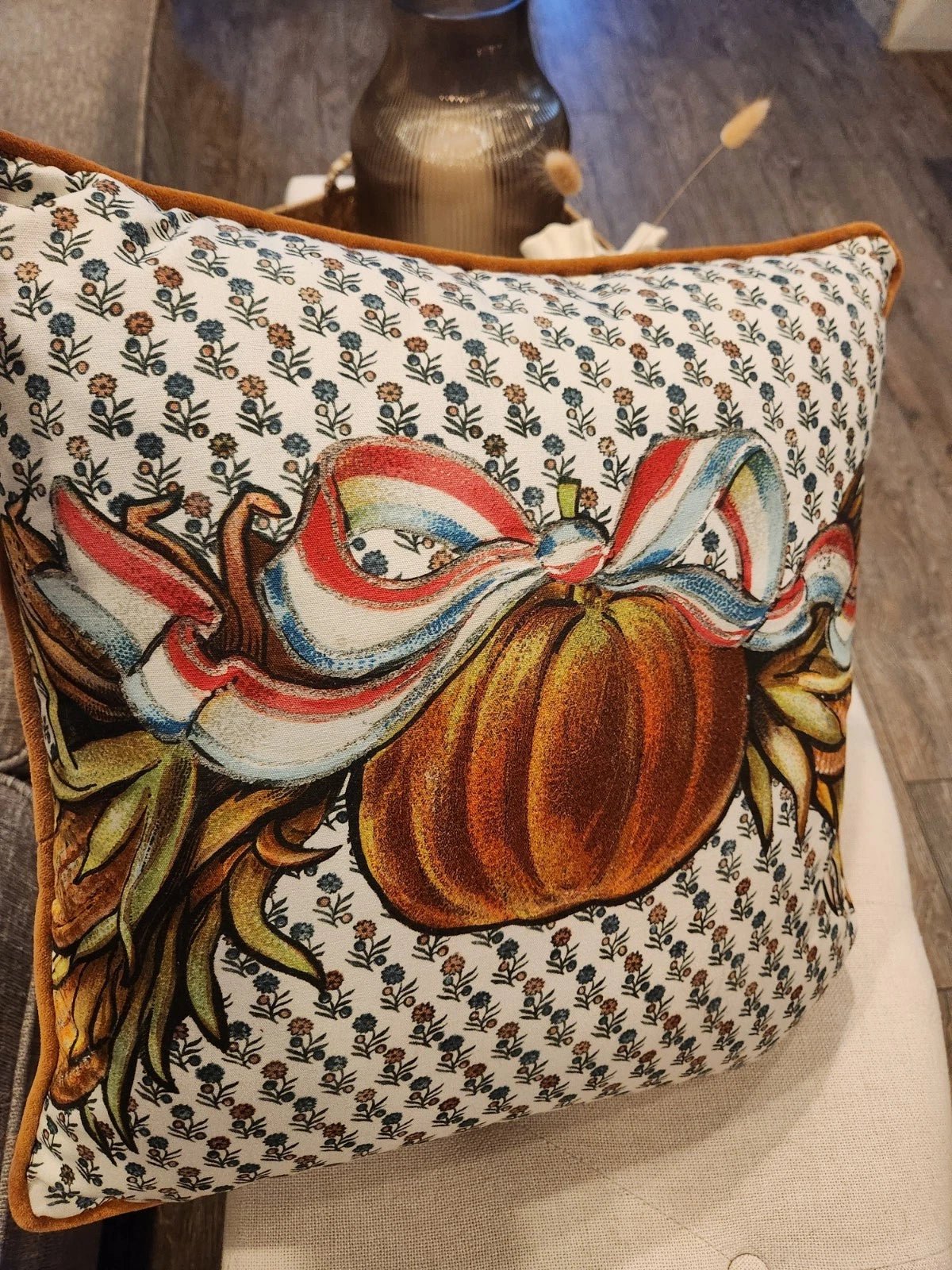 Fall Pumpkin Pillow 46cm Square | John Derian - Bon Ton goods
