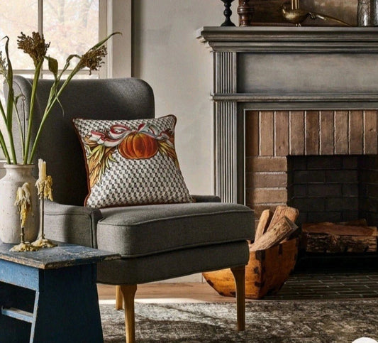 Fall Pumpkin Pillow 46cm Square | John Derian - Bon Ton goods